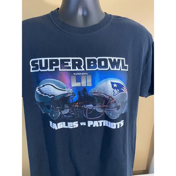 NFL Super Bowl 52 Eagles Vs Patriots Graphic Print Gildan T Shirt Size L - Picture 3 of 16